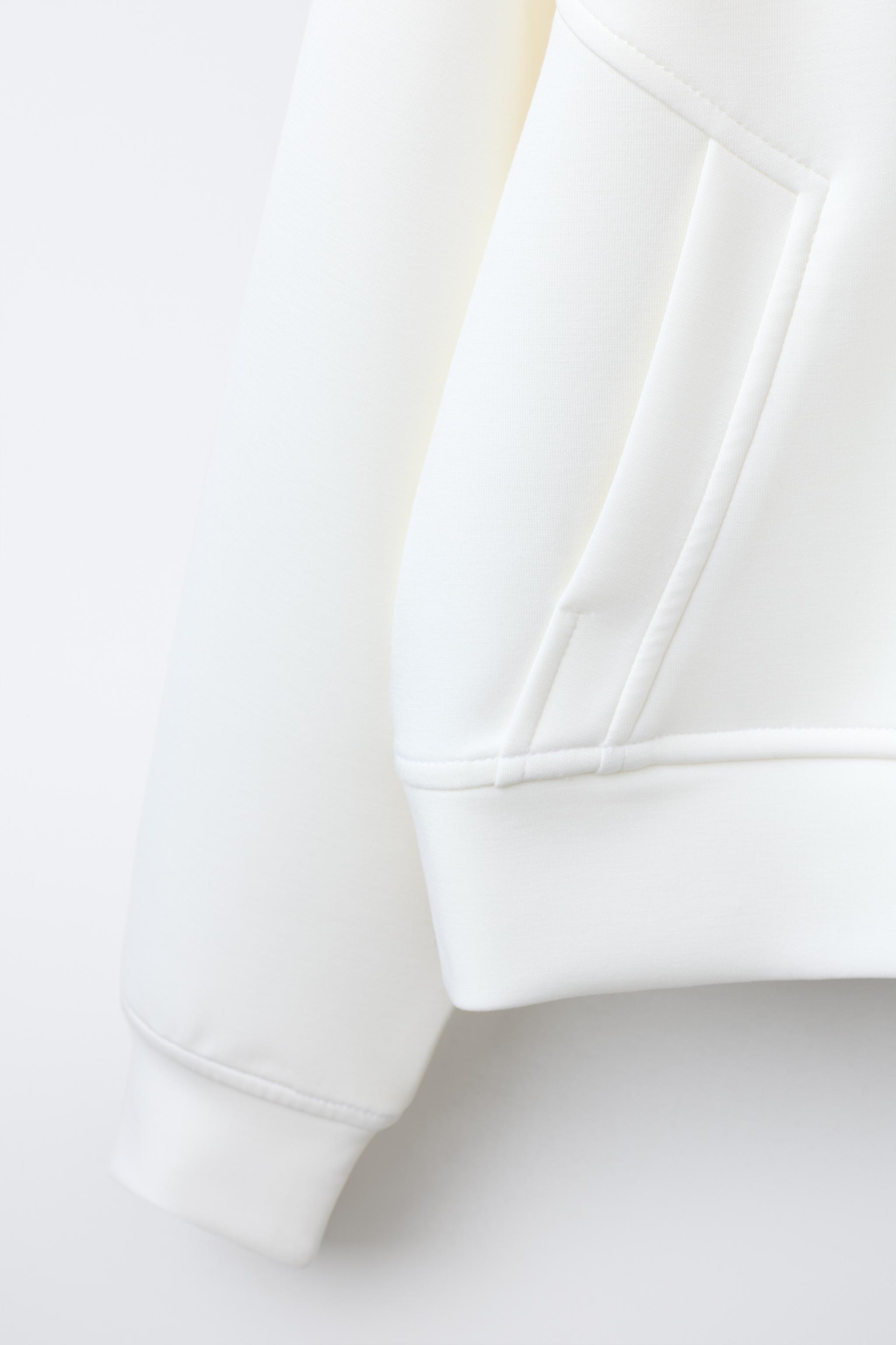 SWEATSHIRT WITH MODAL TEXT - Ecru | ZARA United States