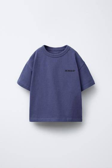 LOGO PRINT T-SHIRT - Deep blue by Zara