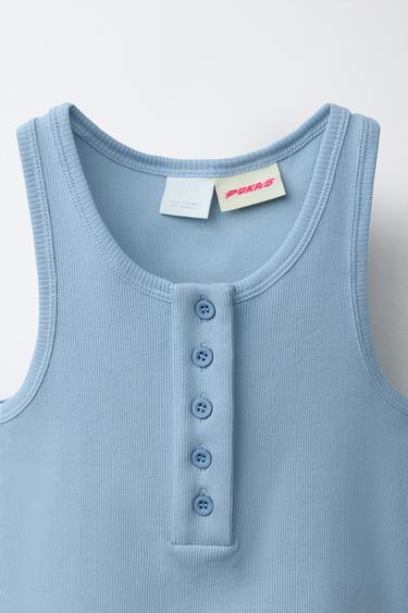 RIBBED PUKAS SURF T-SHIRT - Light blue by Zara - Image 2