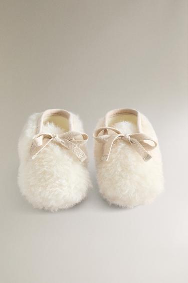 FAUX SHEARLING BOOTIES - Beige by Zara - Image 2