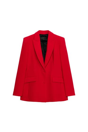 BLAZER ENTALLADA BOTONES FORRADOS - Rojo de Zara