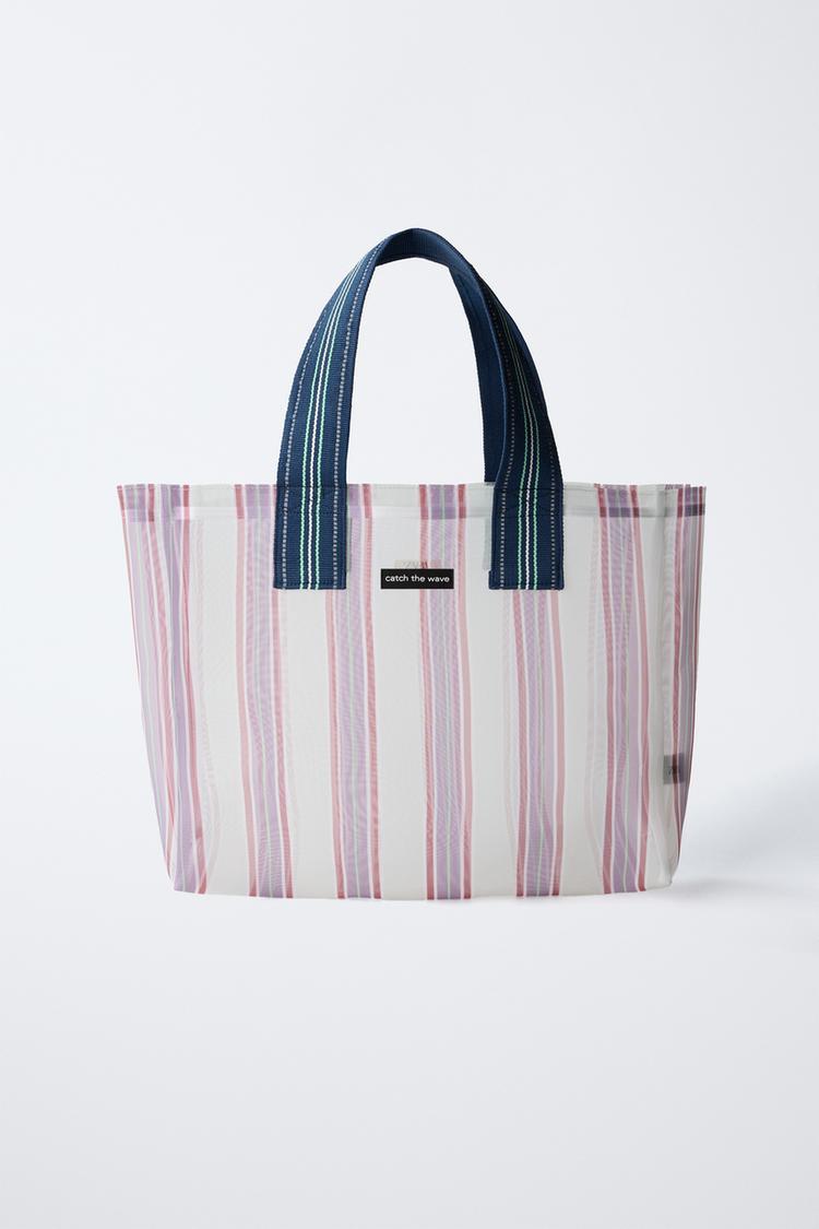 Fast Fashion Bolsas De Mandado Zara Tote Bolso De Tela Zara Bolsa