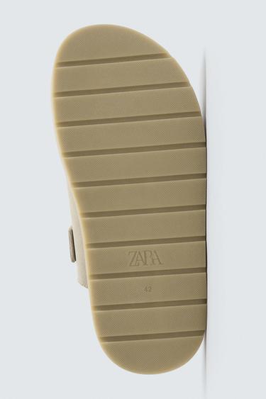 LEATHER BUCKLE CLOGS - Beige by Zara - Image 7