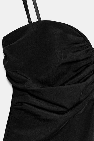 SWEETHEART NECKLINE STRAPPY BODYSUIT - Black by Zara - Image 5