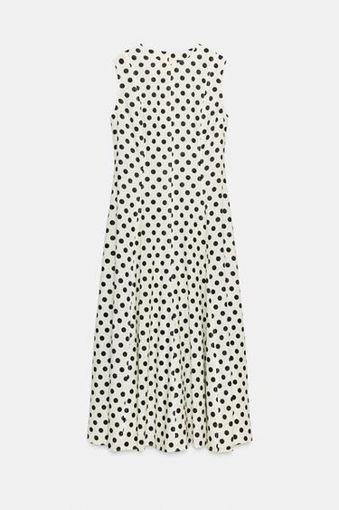 ZW COLLECTION LINEN BLEND DRESS - Black / White by Zara - Image 0