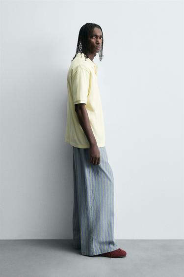 STRIPED OVERSIZE FIT TROUSERS - Blue by Zara - Image 3