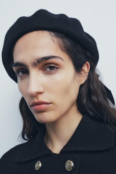 BOINA LANA LAZO - Negro de Zara - Imagen 0