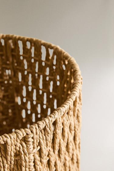 ROUND BASKET WITH LID - Light beige by Zara - Image 2