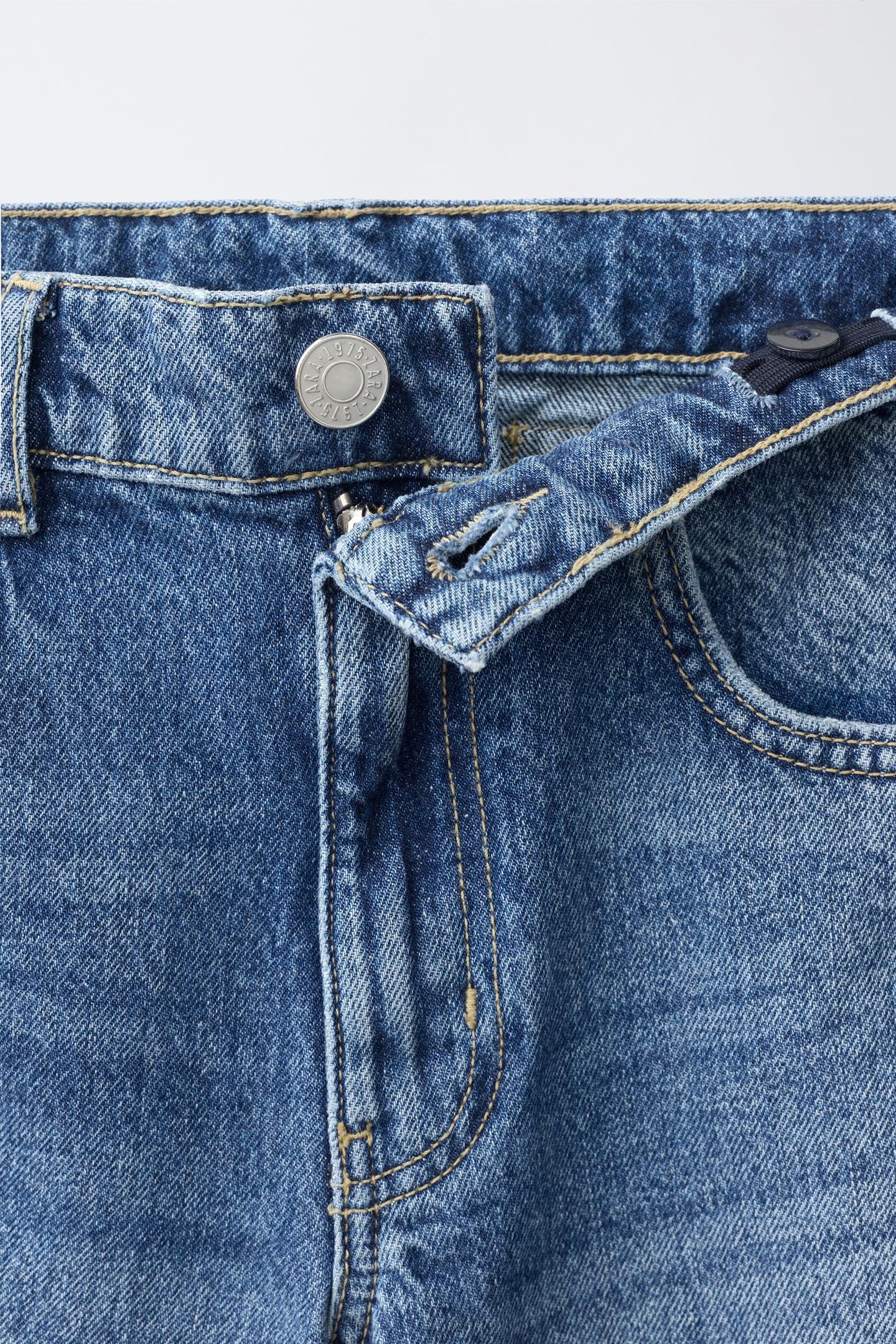 Детские джинсы Zara Relaxed Barrel, цвет: Синий — фото 3