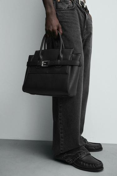 BELTED HANDBAG - Black by Zara
