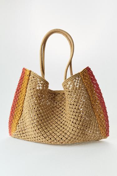 Zara COMBINED WOVEN EFFECT SHOPPER - Multi-color