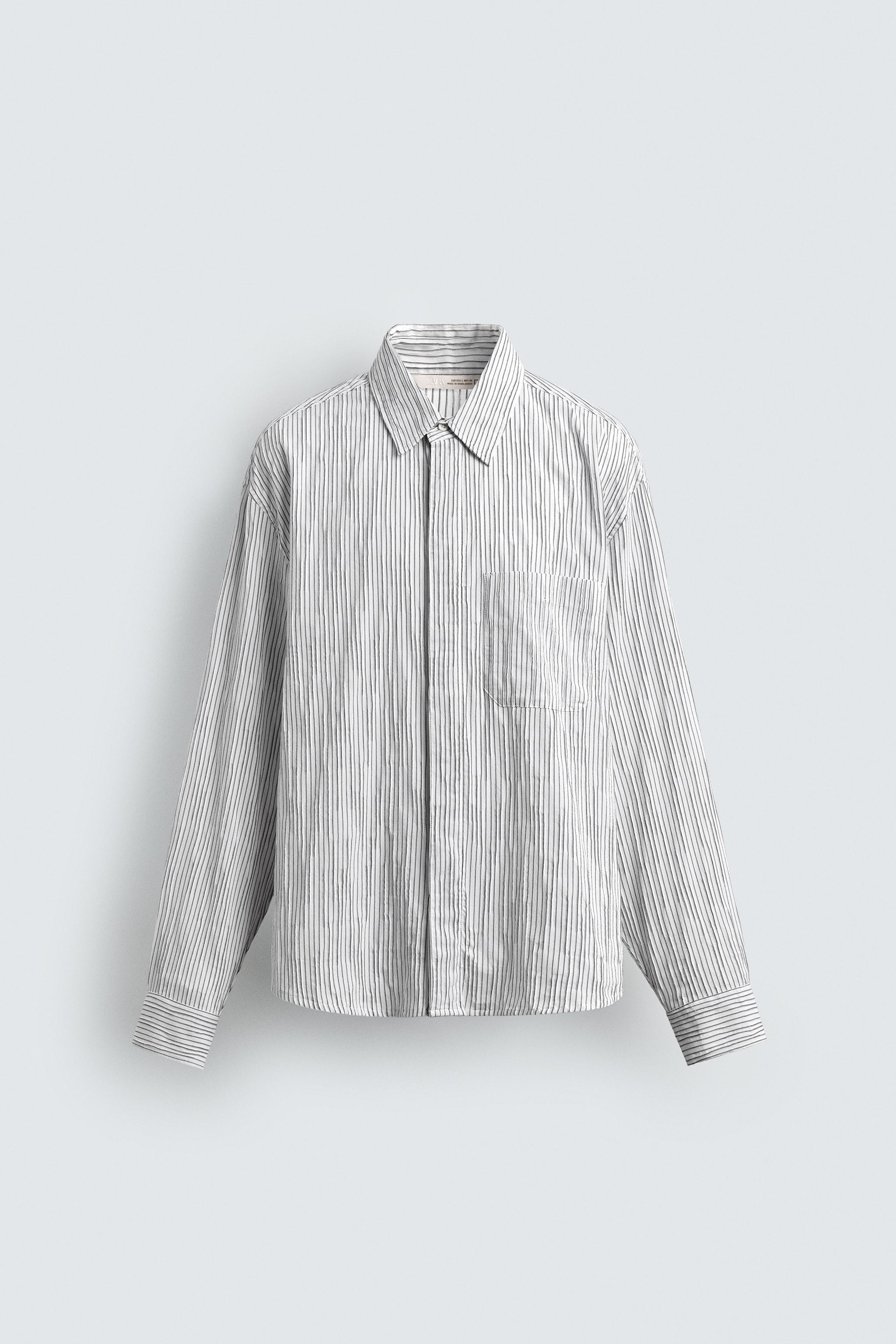 IRREGULAR STRIPED JACQUARD SHIRT
