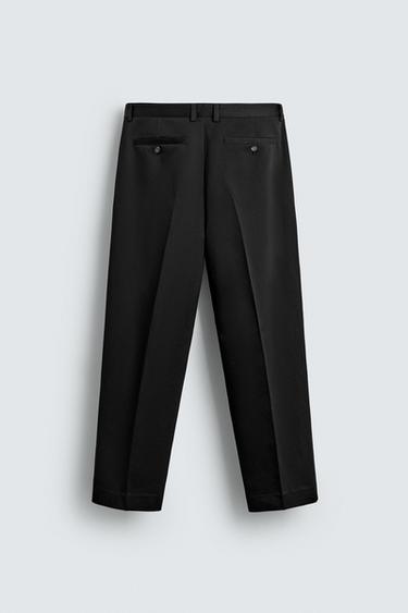 PANTALON COUPE DÉCONTRACTÉE À PLIS AARON LEVINE X ZARA - Noir de Zara - Image 7