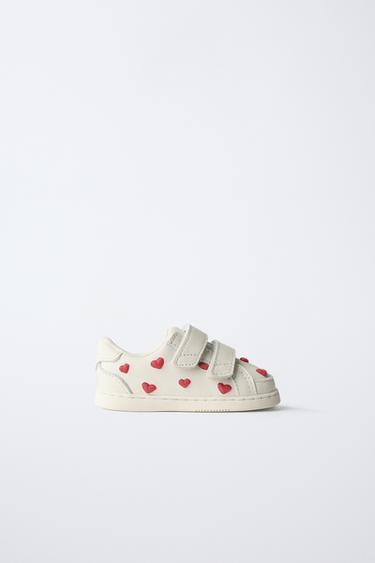 Zara BAREFOOT HEART SNEAKERS - White