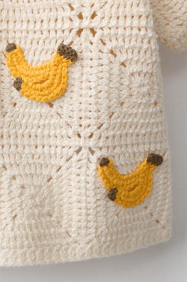 KNITTED CROCHET BANANA SHIRT - Ecru by Zara - Image 3