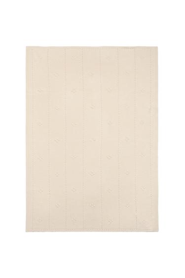 OPENWORK COTTON BABY BLANKET - Ecru by Zara