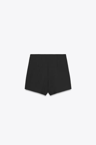 ASYMMETRIC SKORT WITH APPLIQUE - Black by Zara - Image 4