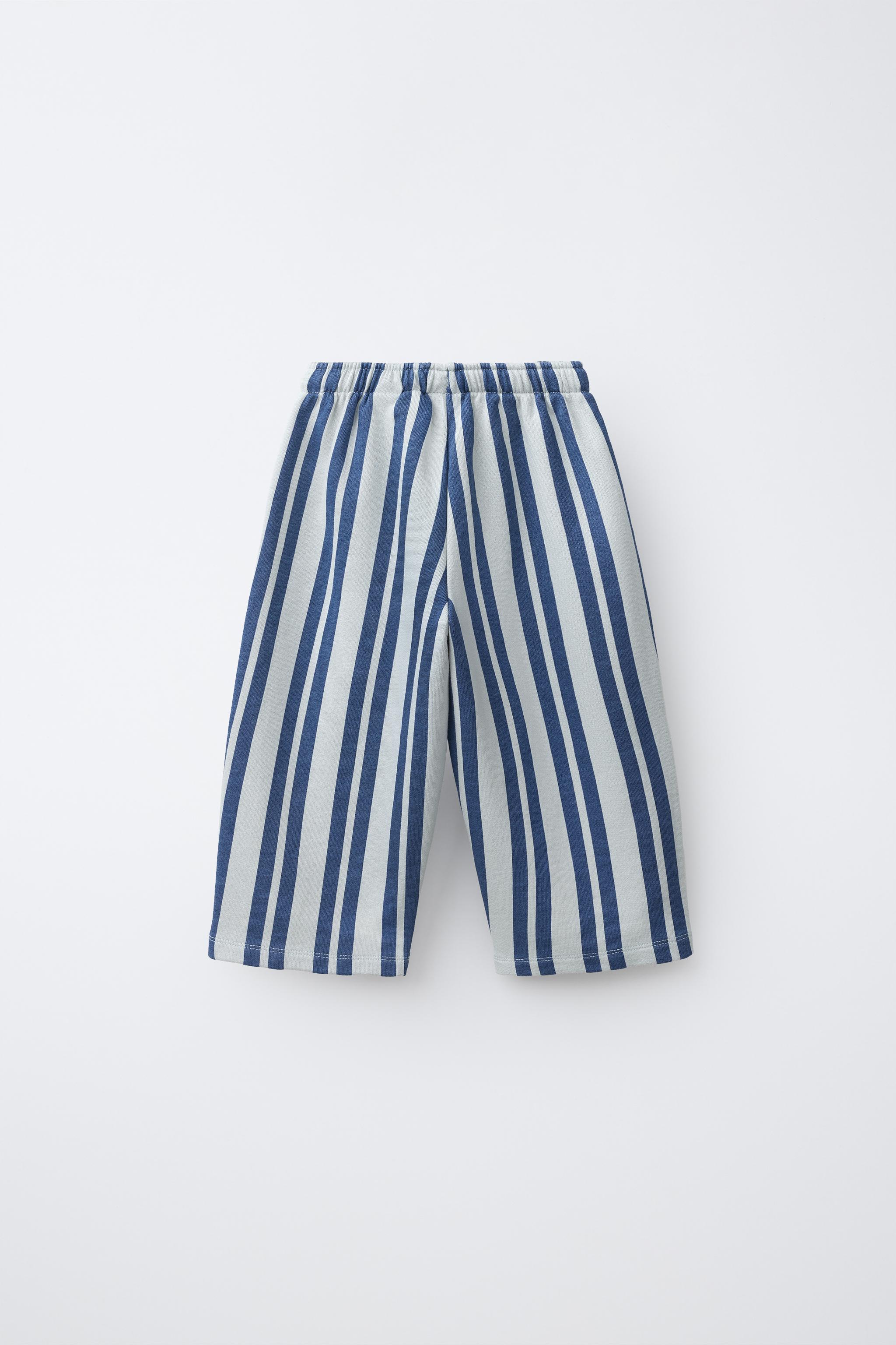 Детские брюки Zara STRIPED BAGGY PLUSH PANTS — фото 3