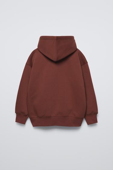 PLAIN SWEATSHIRT - Dark burgundy by Zara - Image 2
