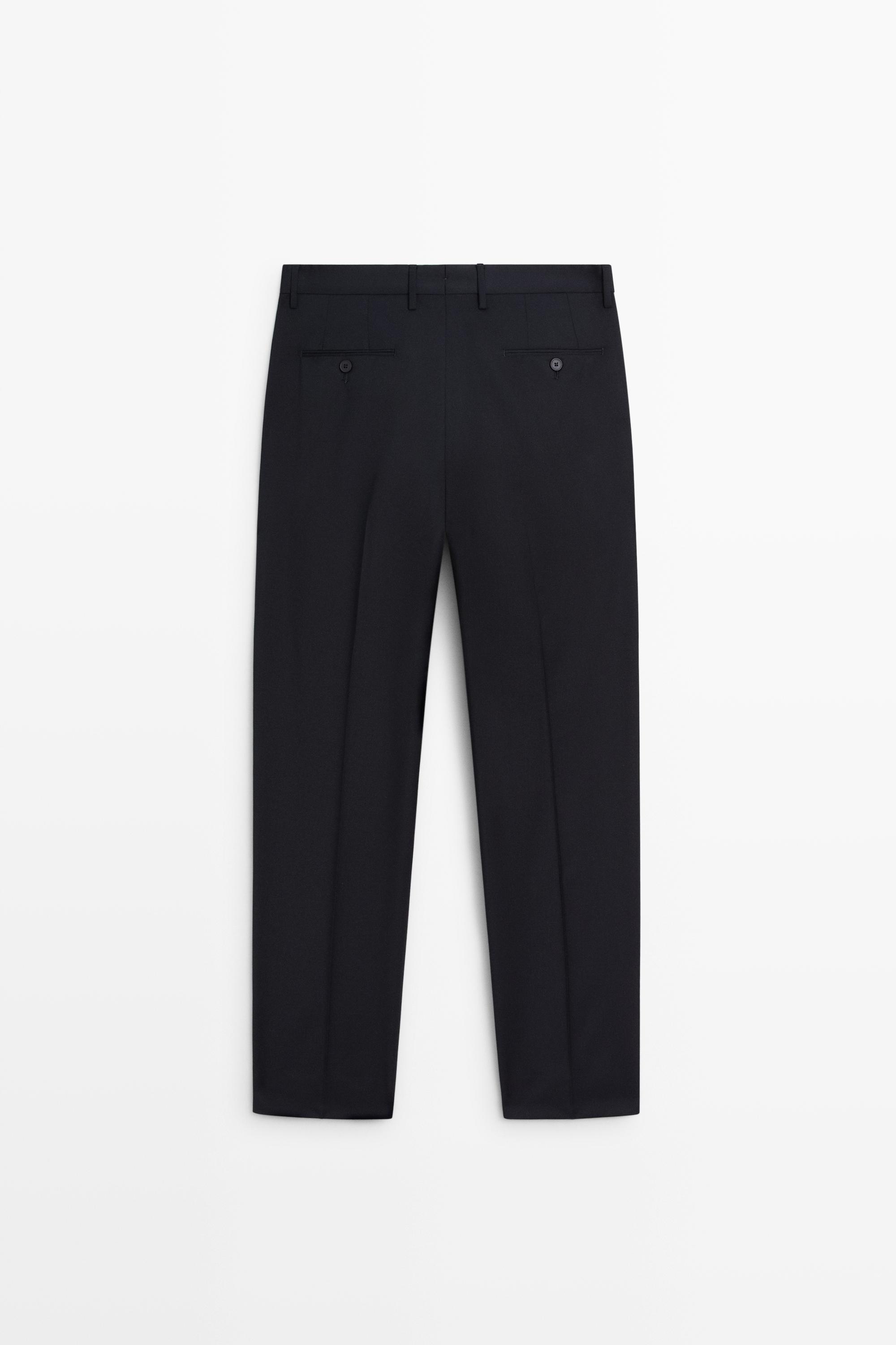 Wool suit pants