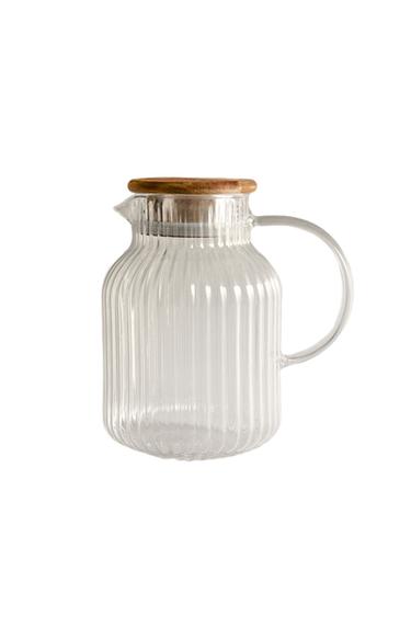 BOROSILICATE GLASS JUG WITH FILTER - Transparent by Zara