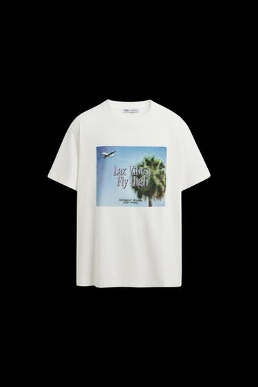 Zara PHOTOGRAPHIC PRINT T-SHIRT - Oyster-white - Image 0
