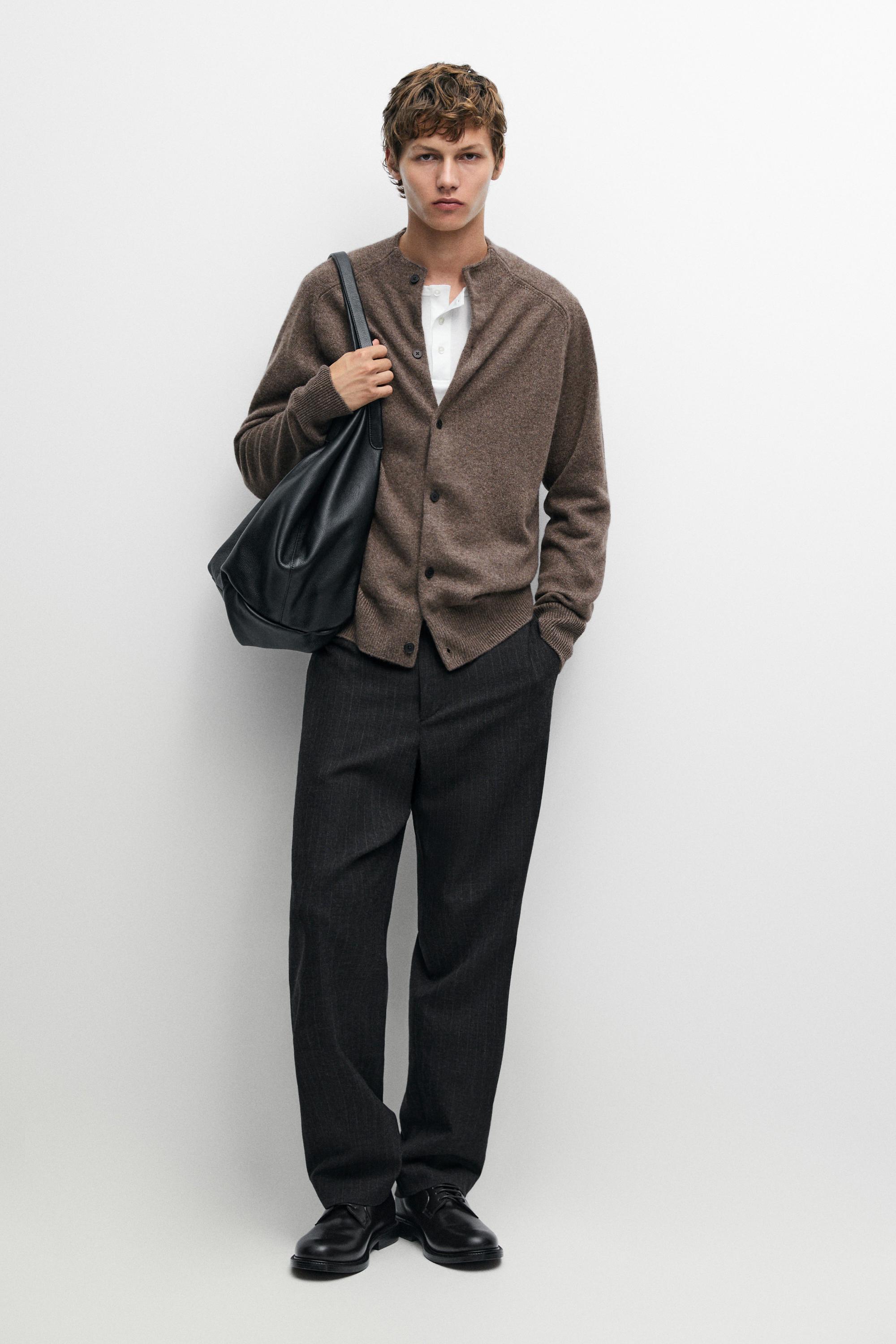 100% cashmere knit bomber cardigan