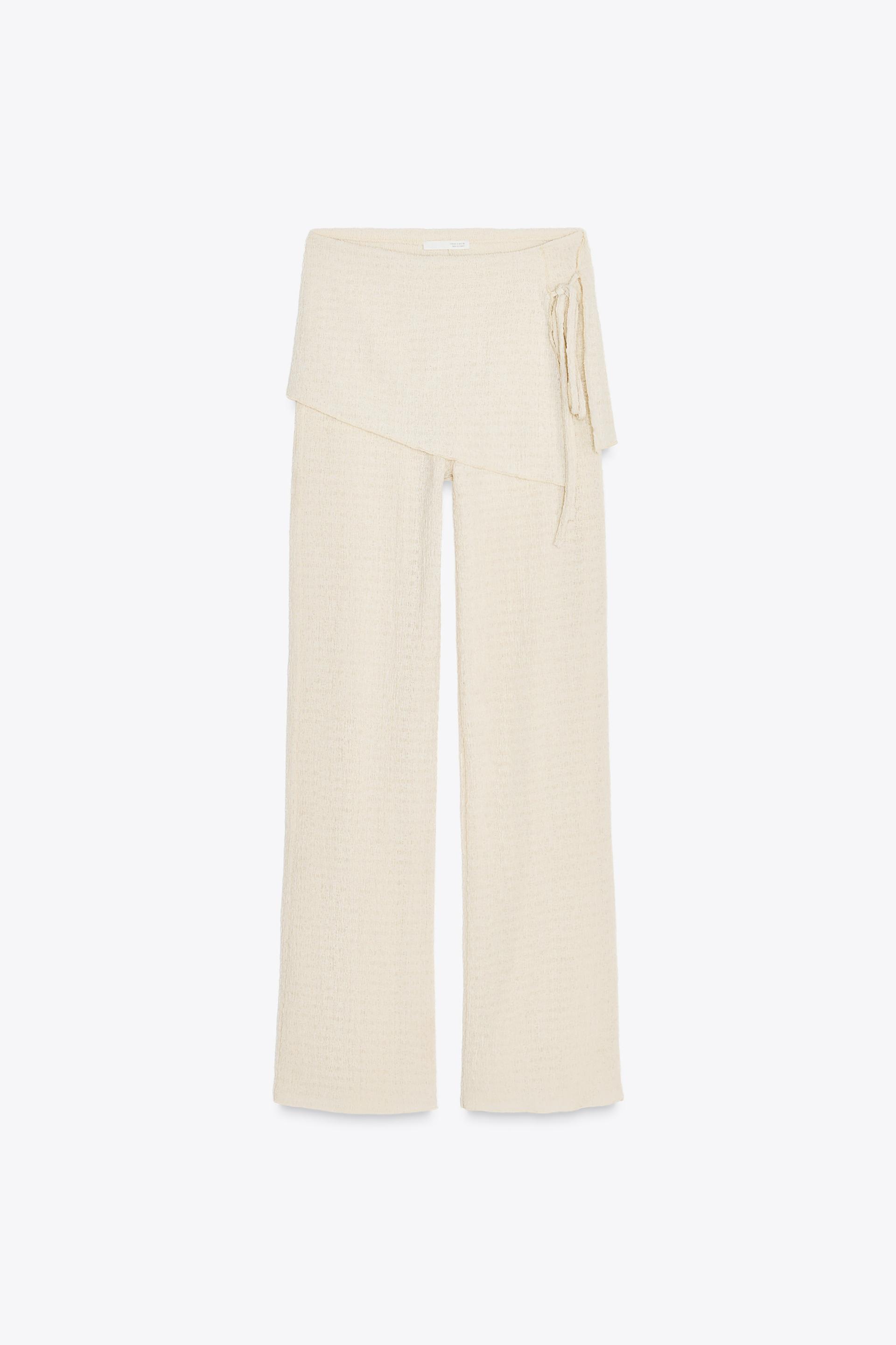 TEXTURED TIE SARONG PANTS