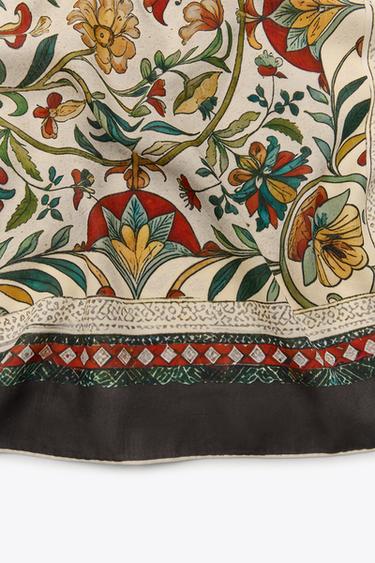 FOULARD IMPRIMÉ FLEURS - Écru de Zara - Image 2