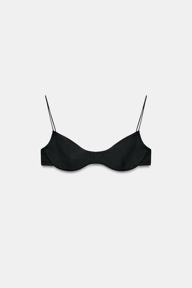 HAUT DE BIKINI LISSE À ARMARTURES - Noir de Zara - Image 3