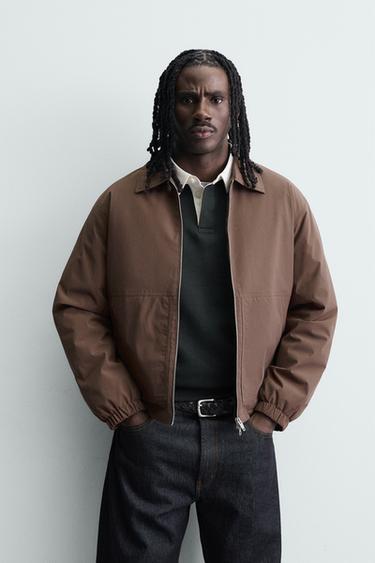 CAZADORA TÉCNICA RELAXED FIT - Marrón de Zara