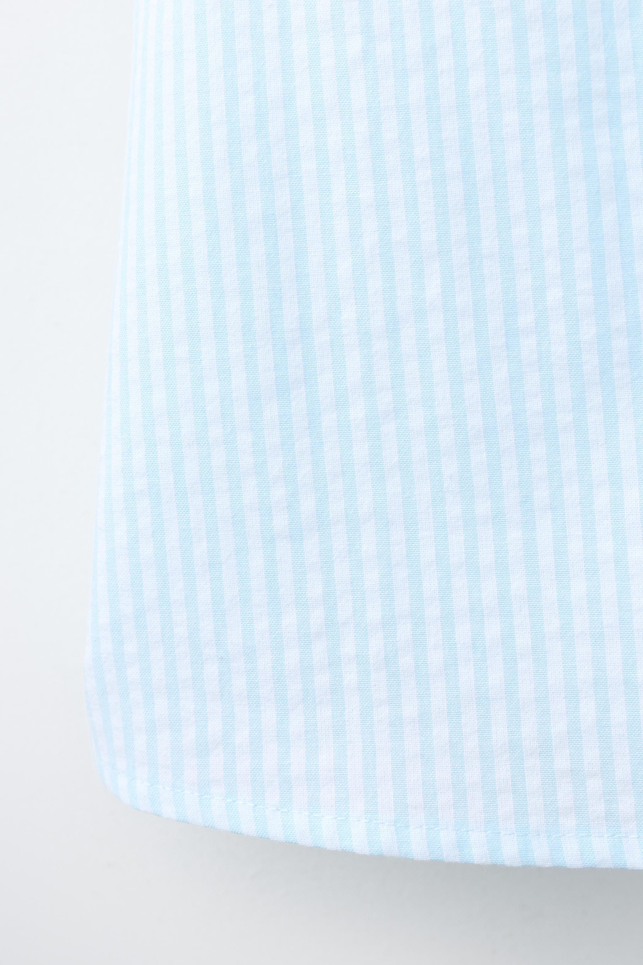 EMBROIDERED COLLAR STRIPED SHIRT