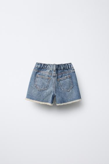 DENIM BERMUDA SKORT - Mid-blue by Zara - Image 1