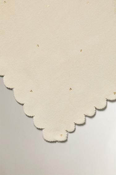 COUVERTURE POLAIRE BÉBÉ BRODERIE BRILLANTE - Crème de Zara - Image 1