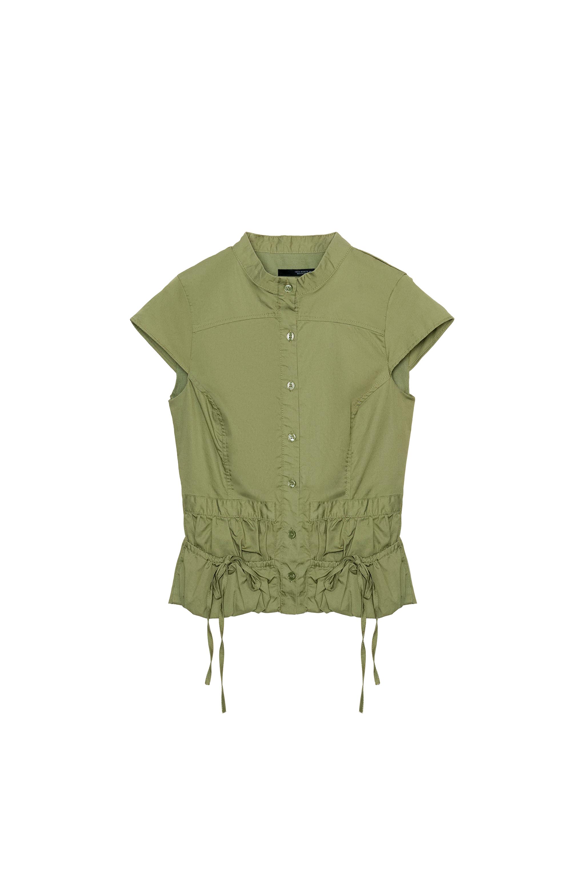GABARDINE TOP WITH POCKETS