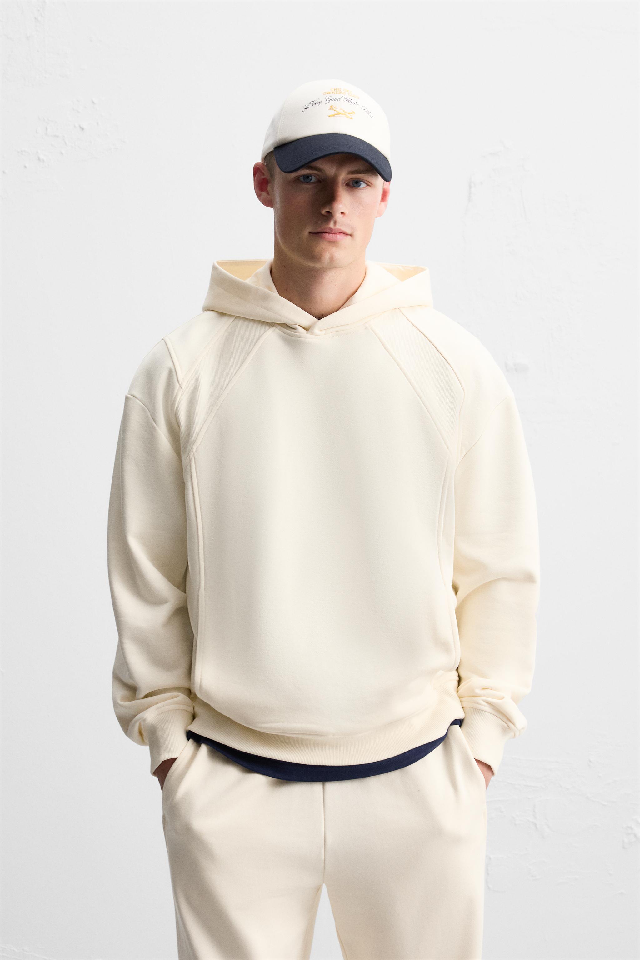 White zara hoodie sale