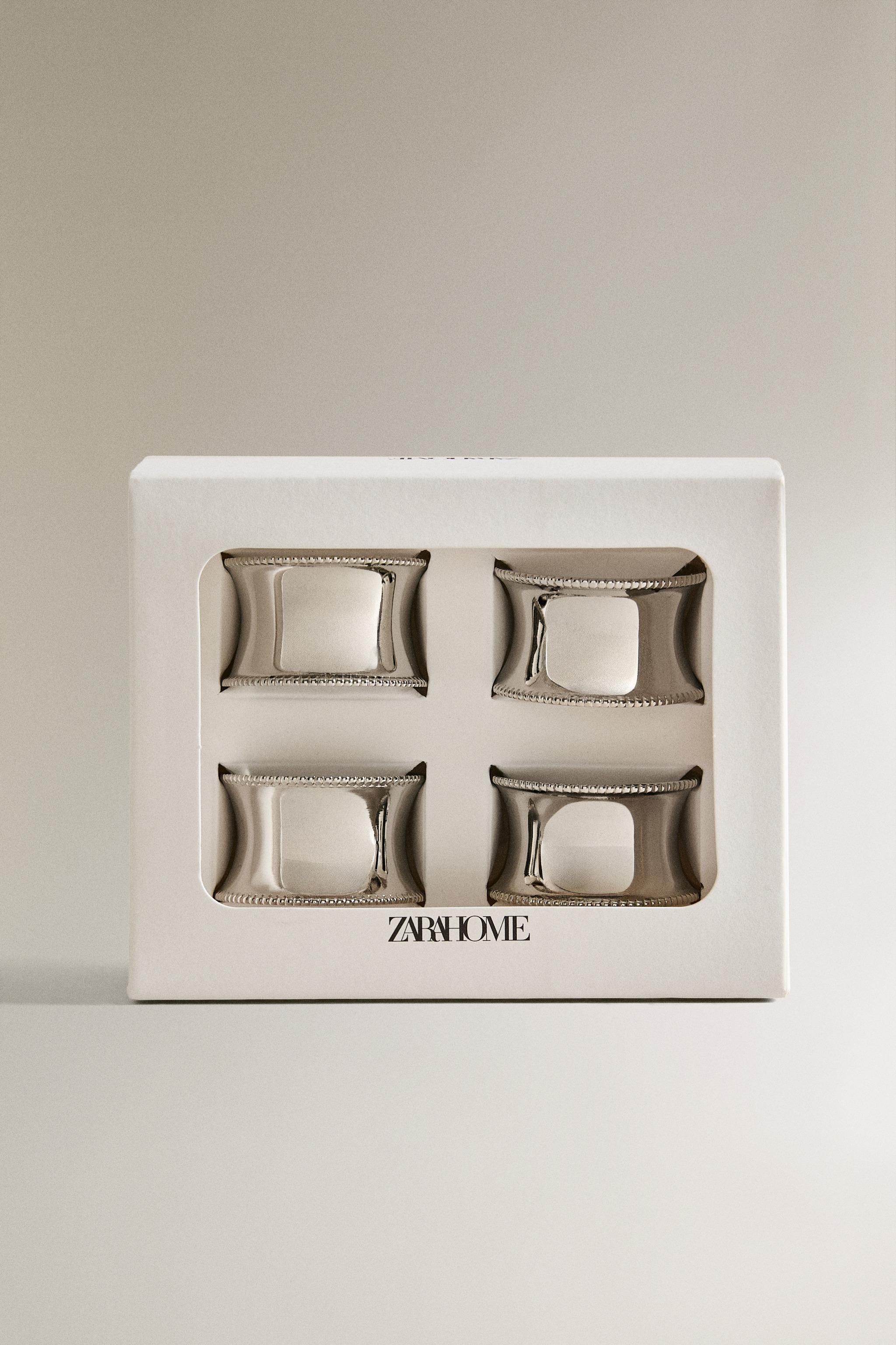 PACK OF ROUND STEEL NAPKIN HOLDERS (PACK OF 4)