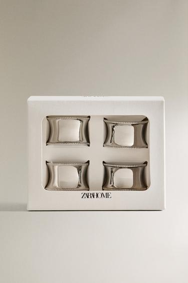 ROUND STEEL NAPKIN RING PACK (PACK OF 4) - Steel by Zara - Image 3