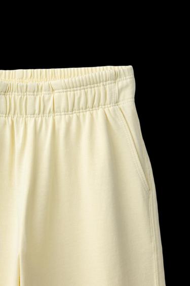 PANTALÓN FELPA HEAVY JERSEY WIDE LEG - Amarillo de Zara