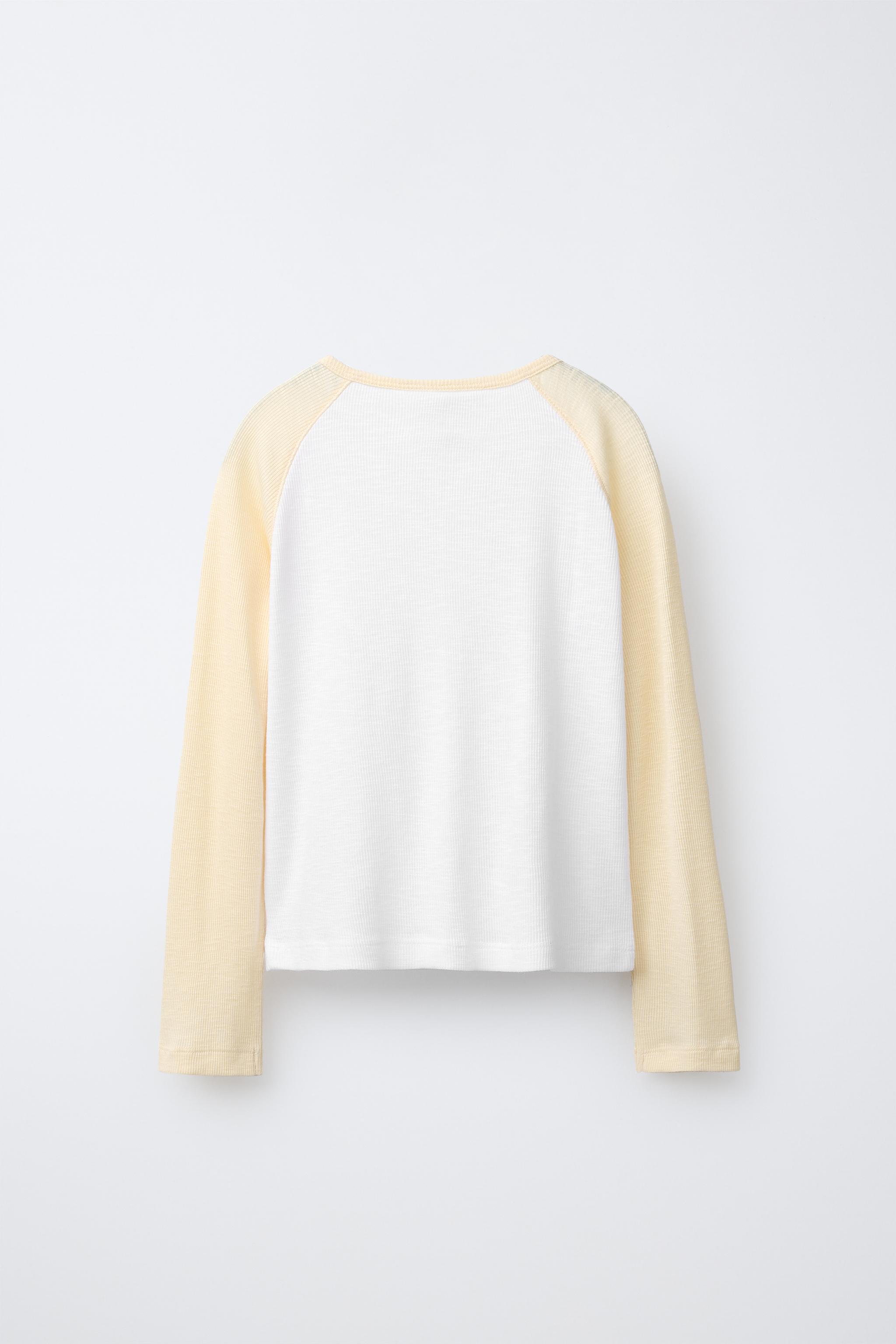 RAGLAN SLEEVE T-SHIRT - Yellow | ZARA Canada
