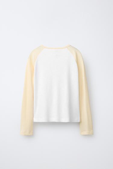RAGLAN SLEEVE T-SHIRT - Yellow by Zara - Image 1