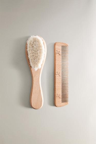 Zara Kahverengi - BEBEK ÇİÇEK FIRÇA TARAK SETİ