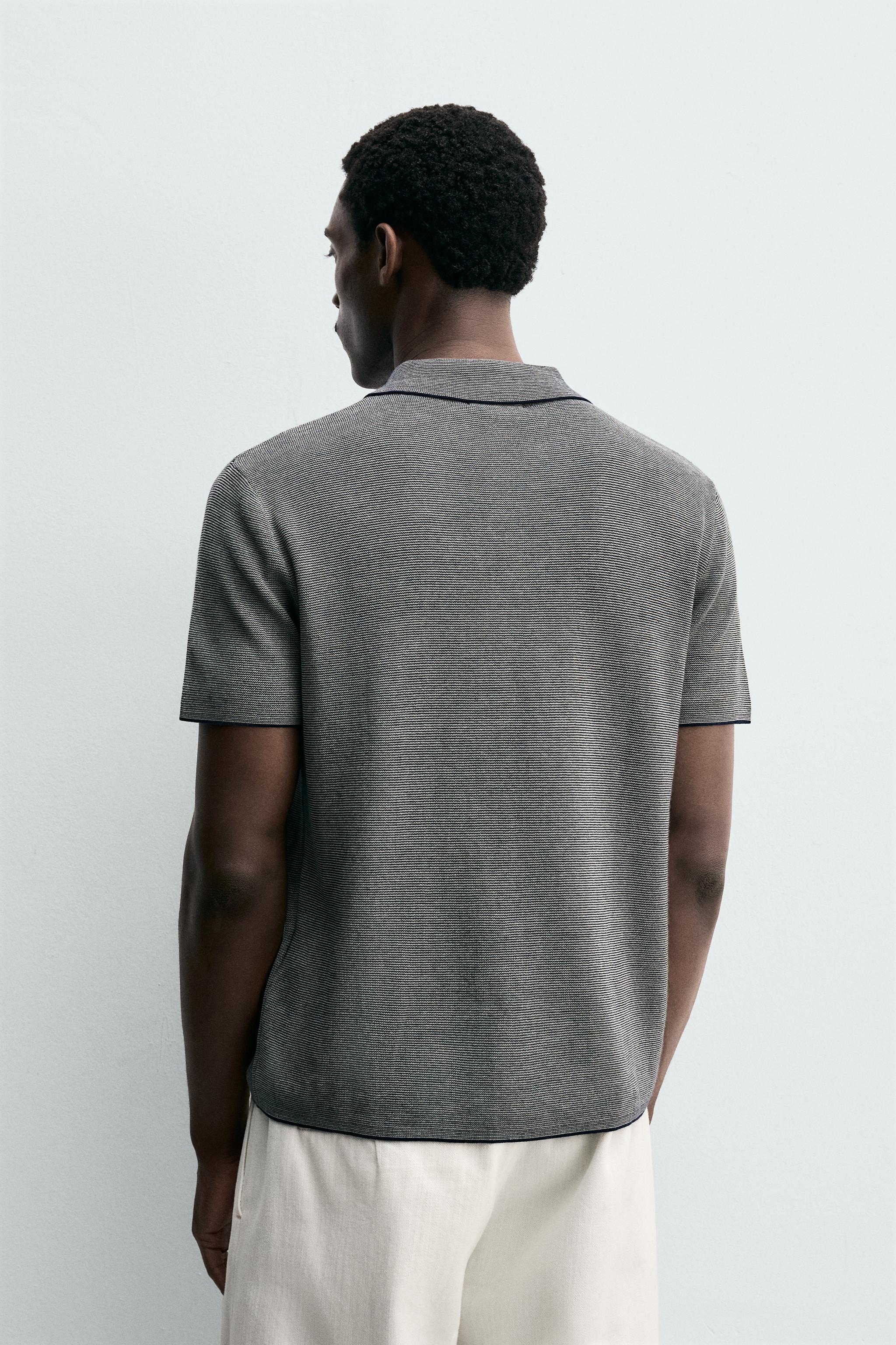 POLO EN MAILLE REGULAR FIT À CONTRASTE