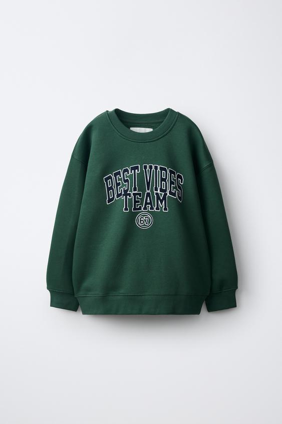 TEAM SIX SEVEN PRINTED SWEATSHIRT - Intense green by Zara - Image 0