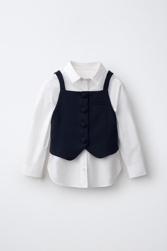 EFFEN OVERHEMD MET GILET - Wit van Zara - Afbeelding 0