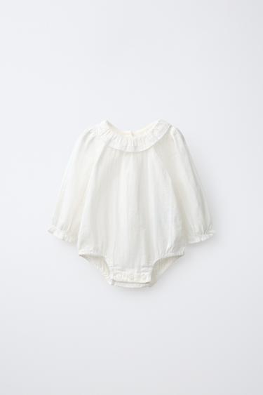 LADDER STITCH BODYSUIT — Ecru 1