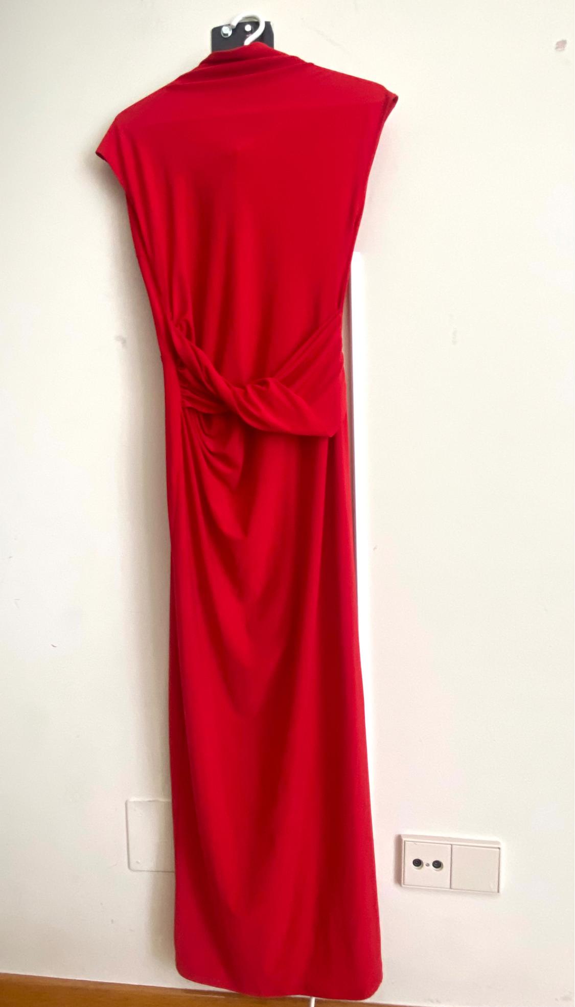 FLOWING DRESS WITH BACK KNOT
