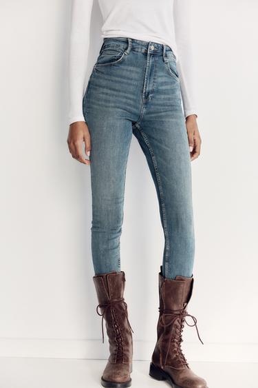 Zara SCULPT HIGH WAIST TRF JEANS - Ink blue
