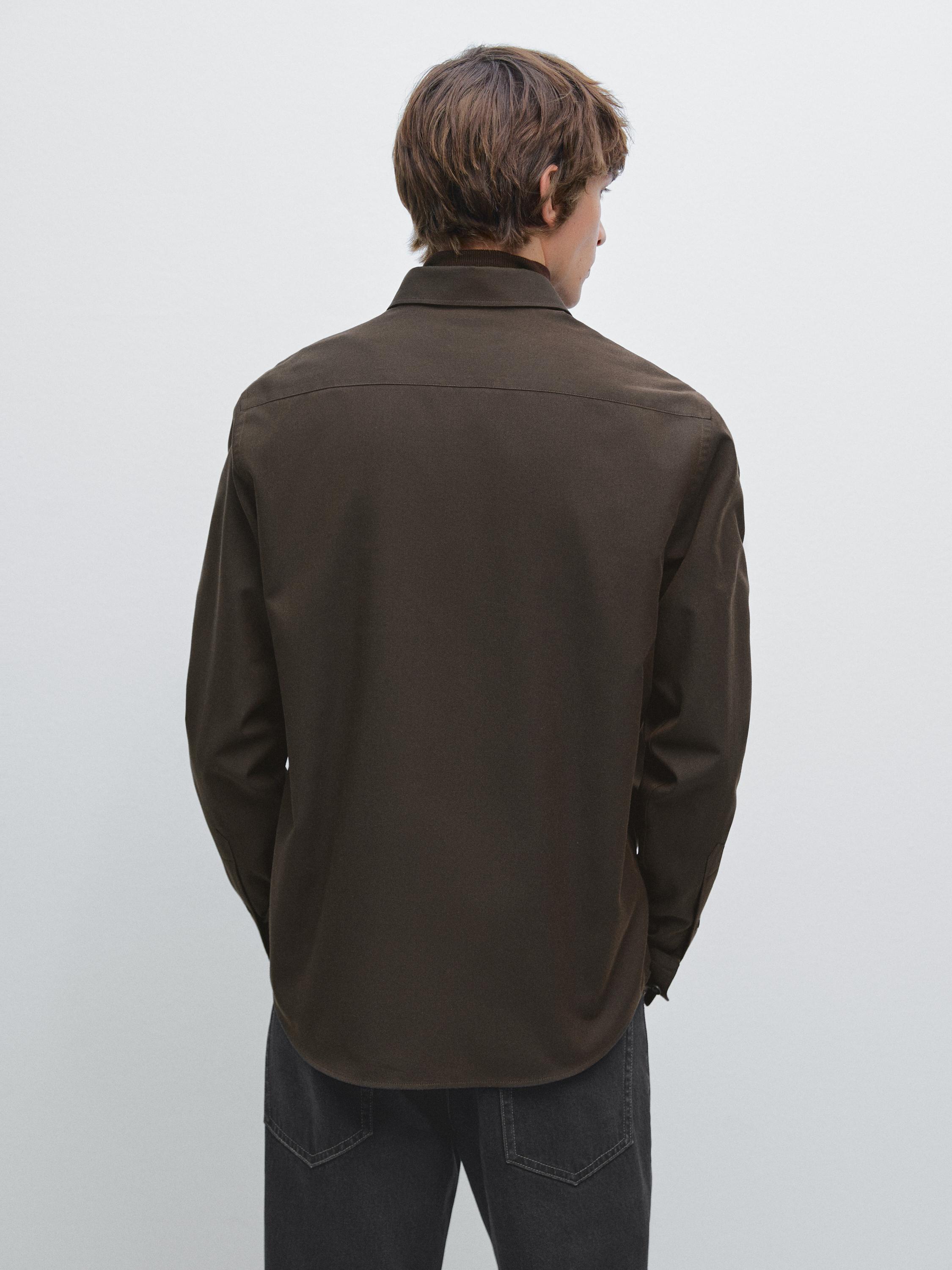 Regular fit twill shirt