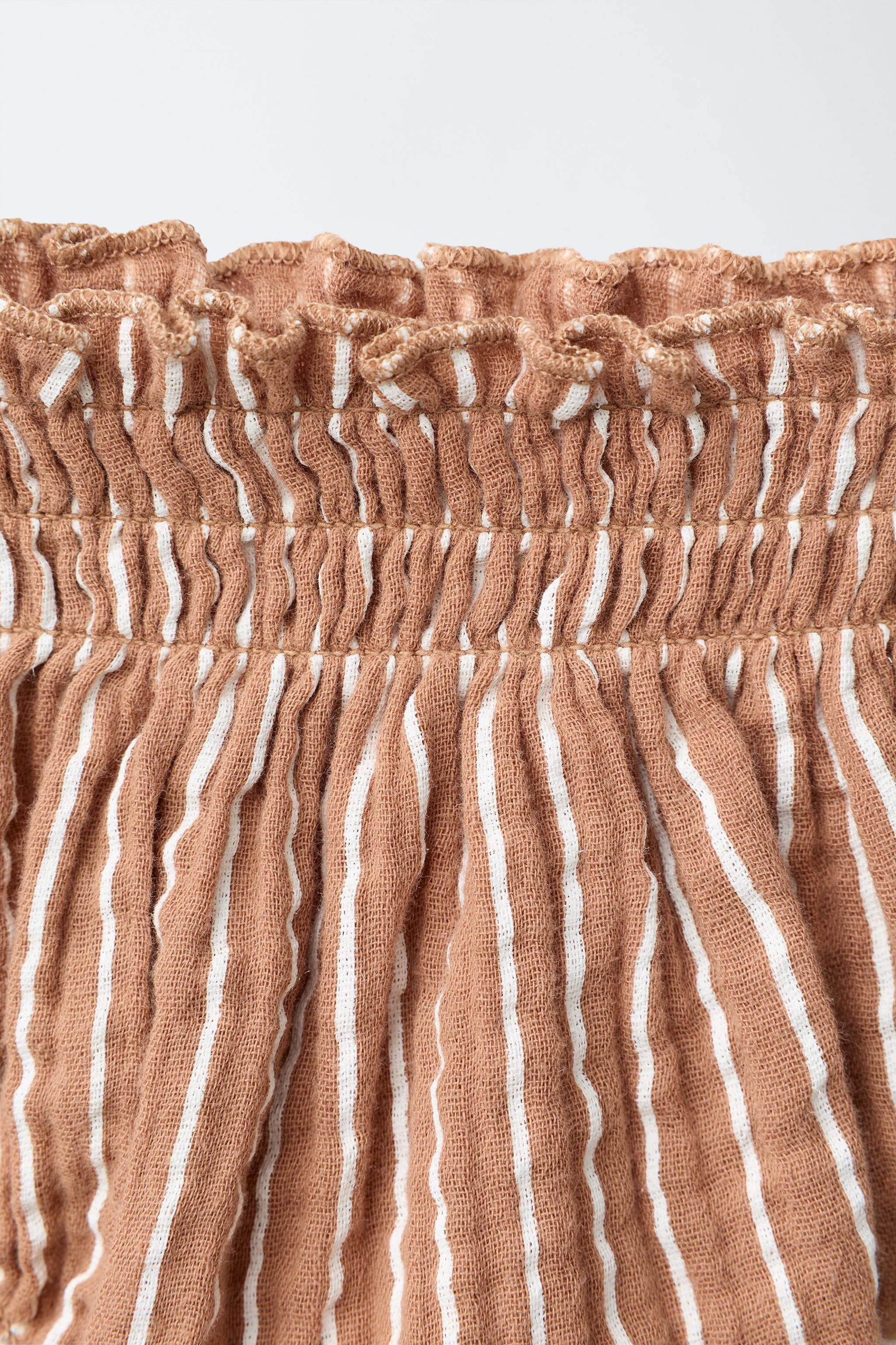 Детские шорты Zara STRIPED TEXTURED BOTTOMS — фото 5